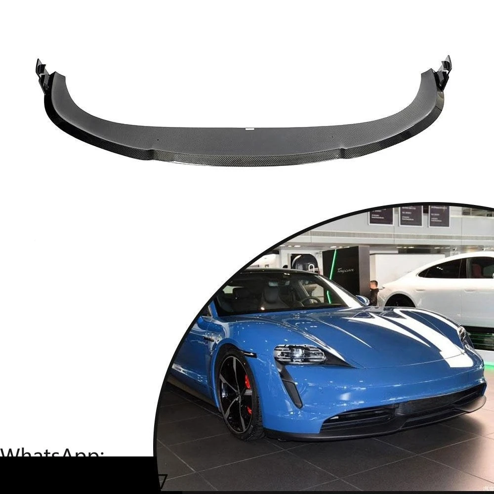 

For Porsche Taycan 9J1 S 4S Sedan 2019-2024 Carbon Fiber Front Bumper Lip Splitters