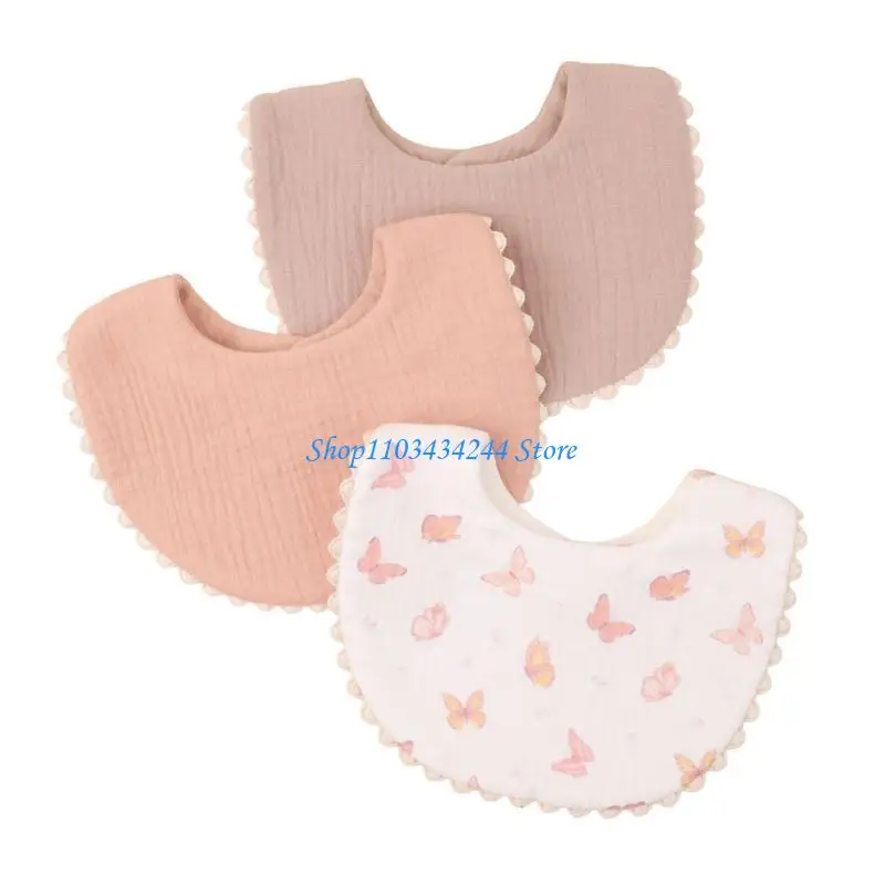 

3 шт. практичный нагрудник для кормления ребенка, маленький шейный платок, впитывающий слюни, полотенце, дышащая ткань для