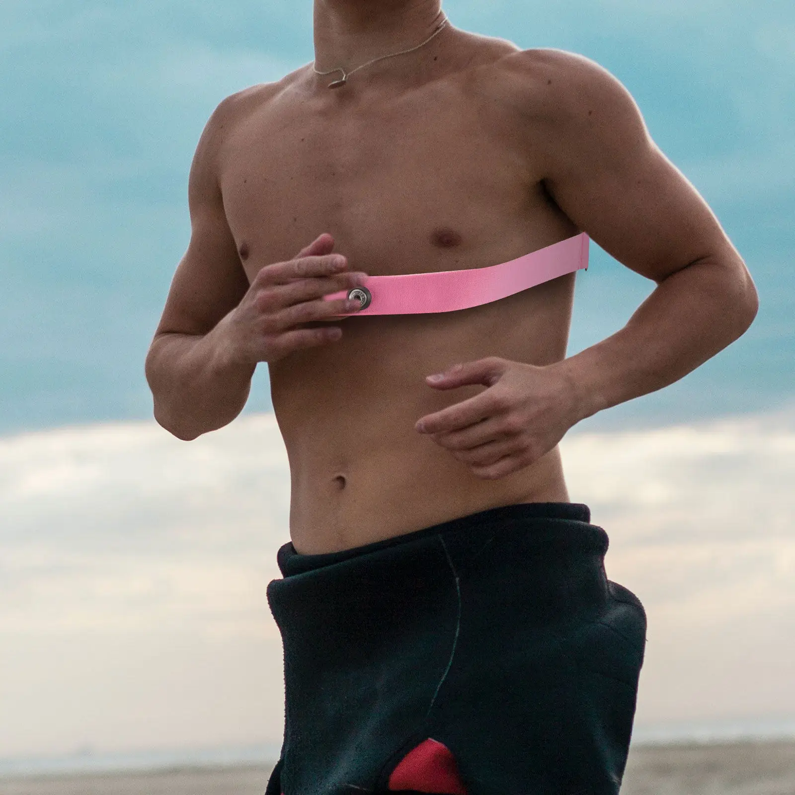 

Эластичный нагрудный ремень для пульсометра с защитой от износа, удобный для бега, джоггинга, велоспорта