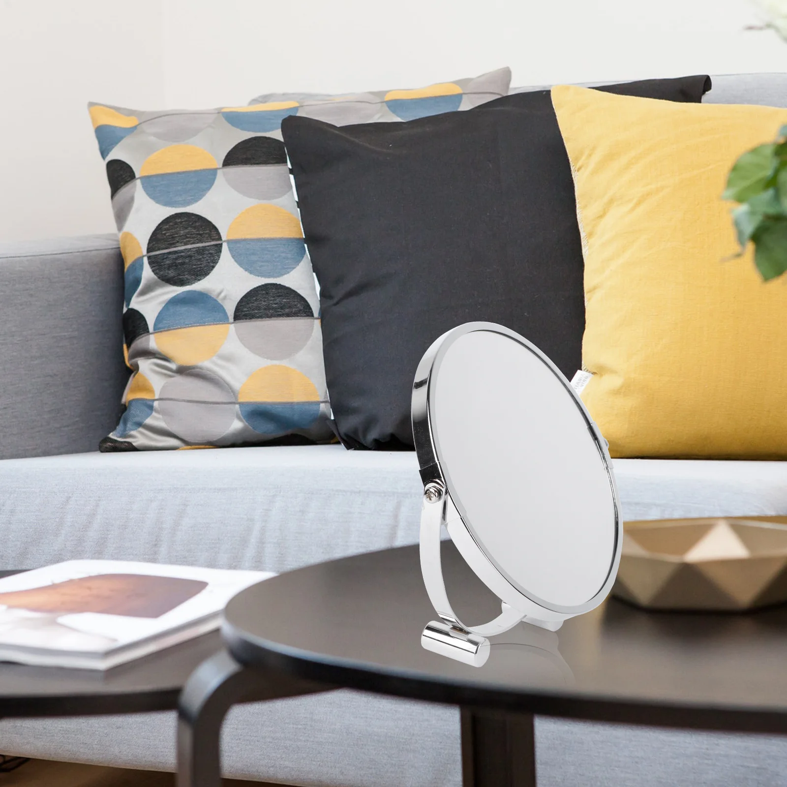 

7 Inch 1X/3X Double Sided Makeup Mirror High Definition Magnifying Rotating Tabletop 360 Degree Swivel Adjustable Angle Portable