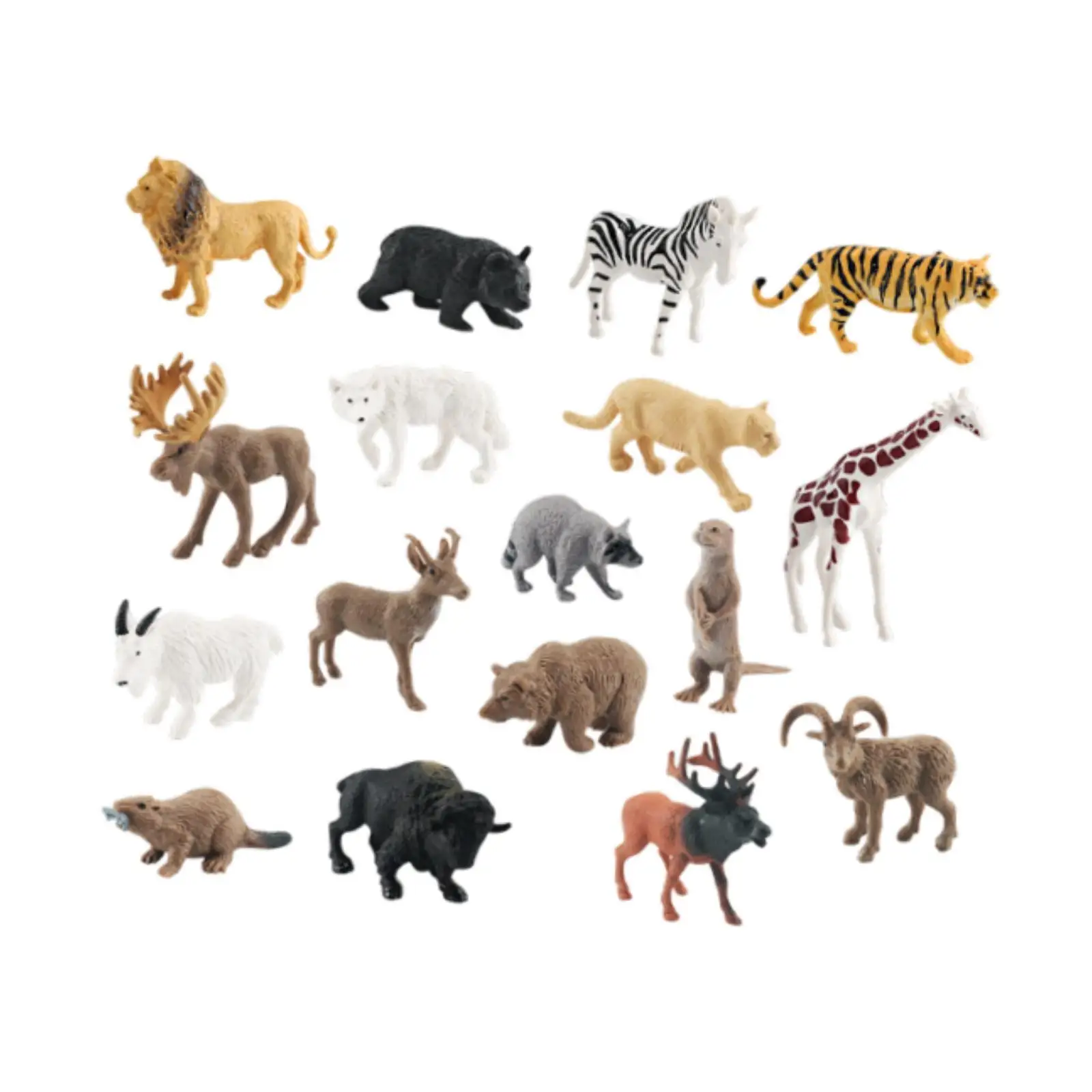 17 pièces animaux figurines jouets Playset artisanat PVC réaliste Jumbo animaux enfants jouet éducatif Playhouse décor jouet cognitif