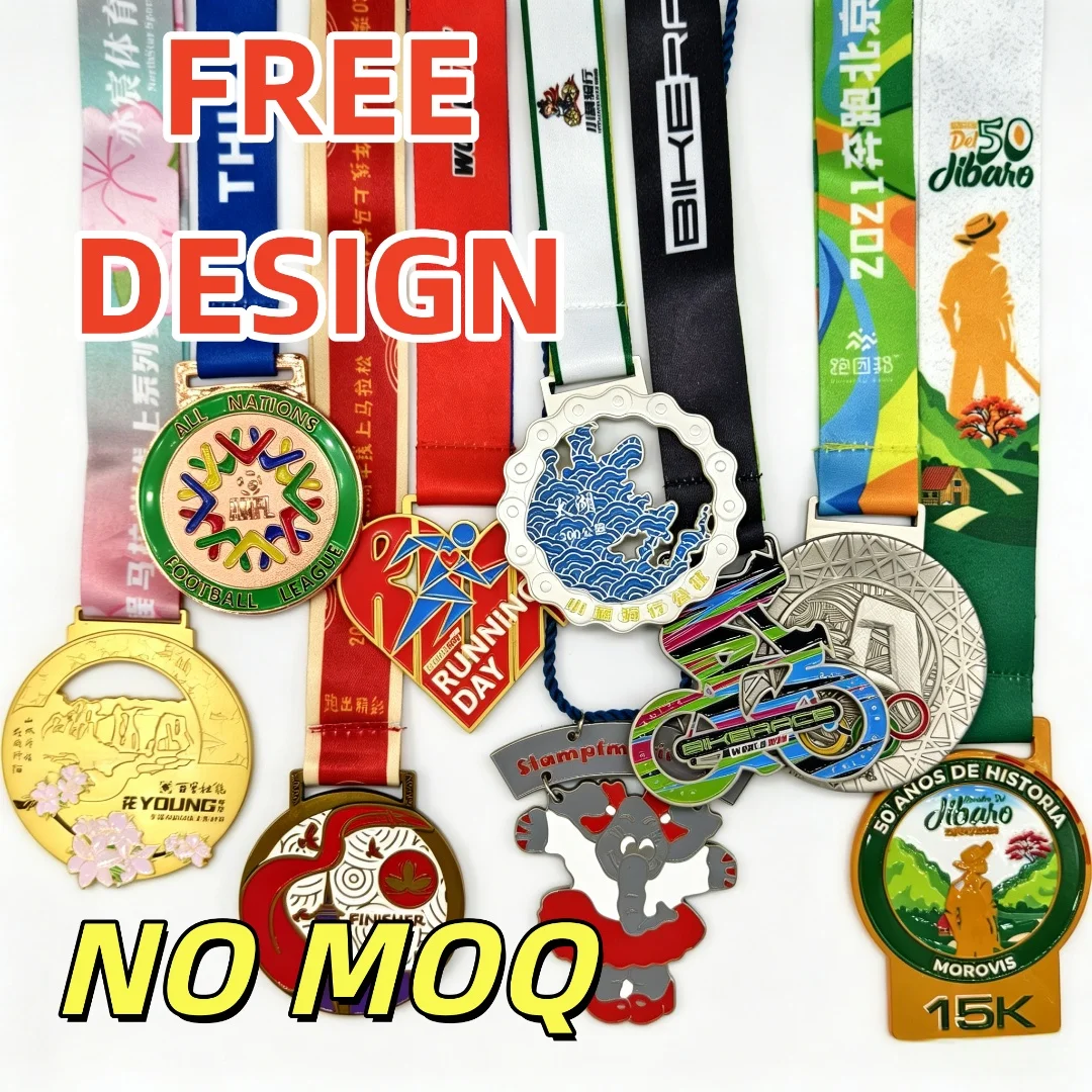 Factory Customization Wholesale Medal Professional Custom Souvenir 3D Sports Stamping Silver Gold Bronze Metal Medal