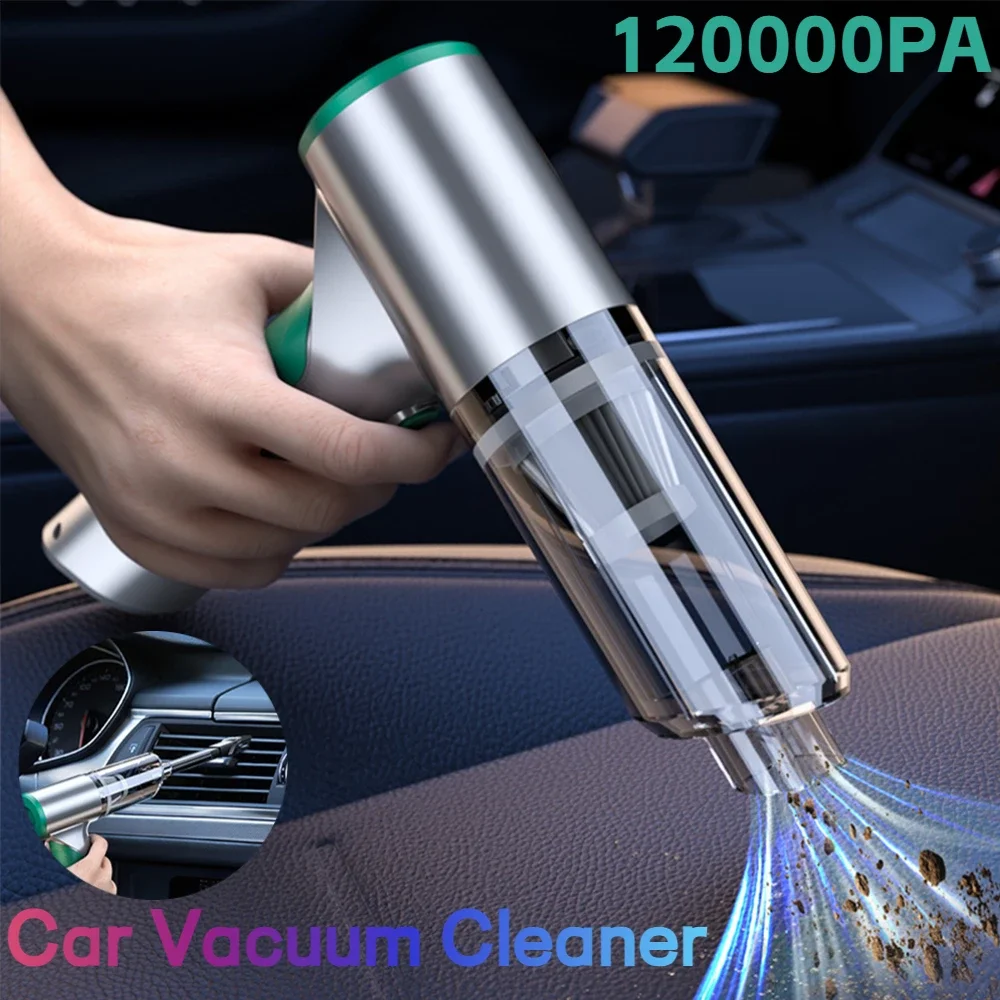 120000Pa Car Vacuum Cleaner High Power Car Wireless Cleaner Air Duster 120W Small Manual Vacuum Cleaner Hand Cleaning Machine