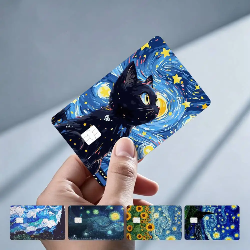 Vincent van Gogh Artist 4PCS!Trendy & Cool Business-Style Bank Card Sticker — Suitable for Debit Card Decoration