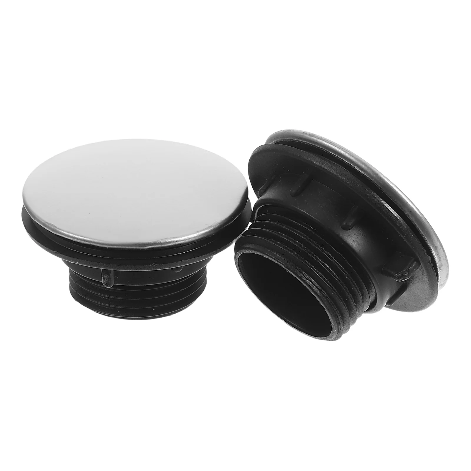 

2Pcs Durable Stainless Steel Kitchen Sink Hole Cover PP Material Easy Installation Sealing No Leak Keep Kitchen Tidy