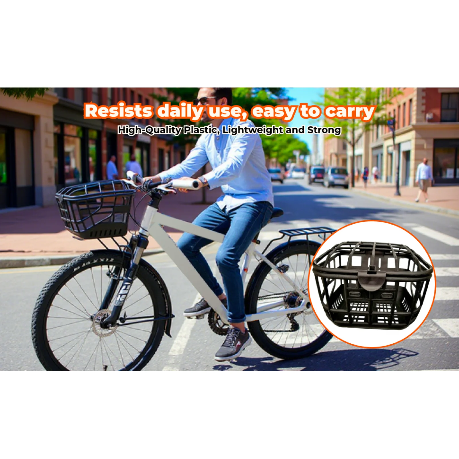 سلة الدراجة مع غطاء سلال ركوب الدراجات حاوية أشتات سكوتر #1