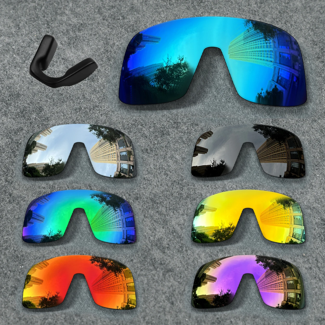 

Polarized Replacement Lenses & Small Size Nosepad Piece for Oakley Sutro OO9406 OO9406A Sunglasses