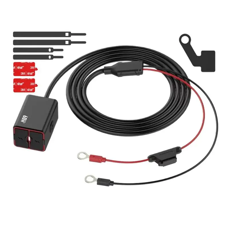 

Motorcycle USB C Charger Waterproof USB Charger Multi-speed Adjustable Fast Charging Motorcycle Accessories For Daily Riding
