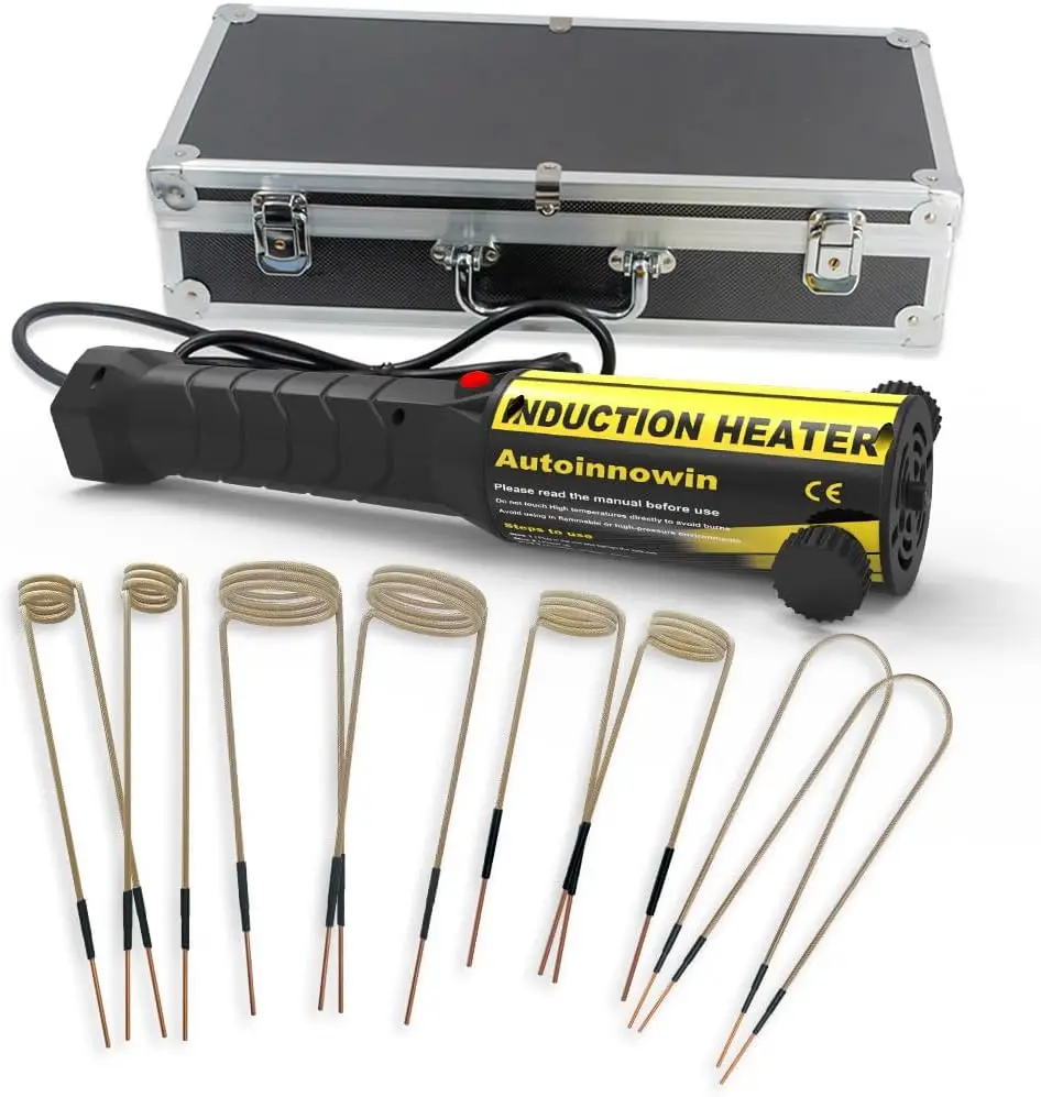 

1200W 110V Magnetic Induction Bolt Heater for Removing Rusty Screws with 8 Coils and Storage Case