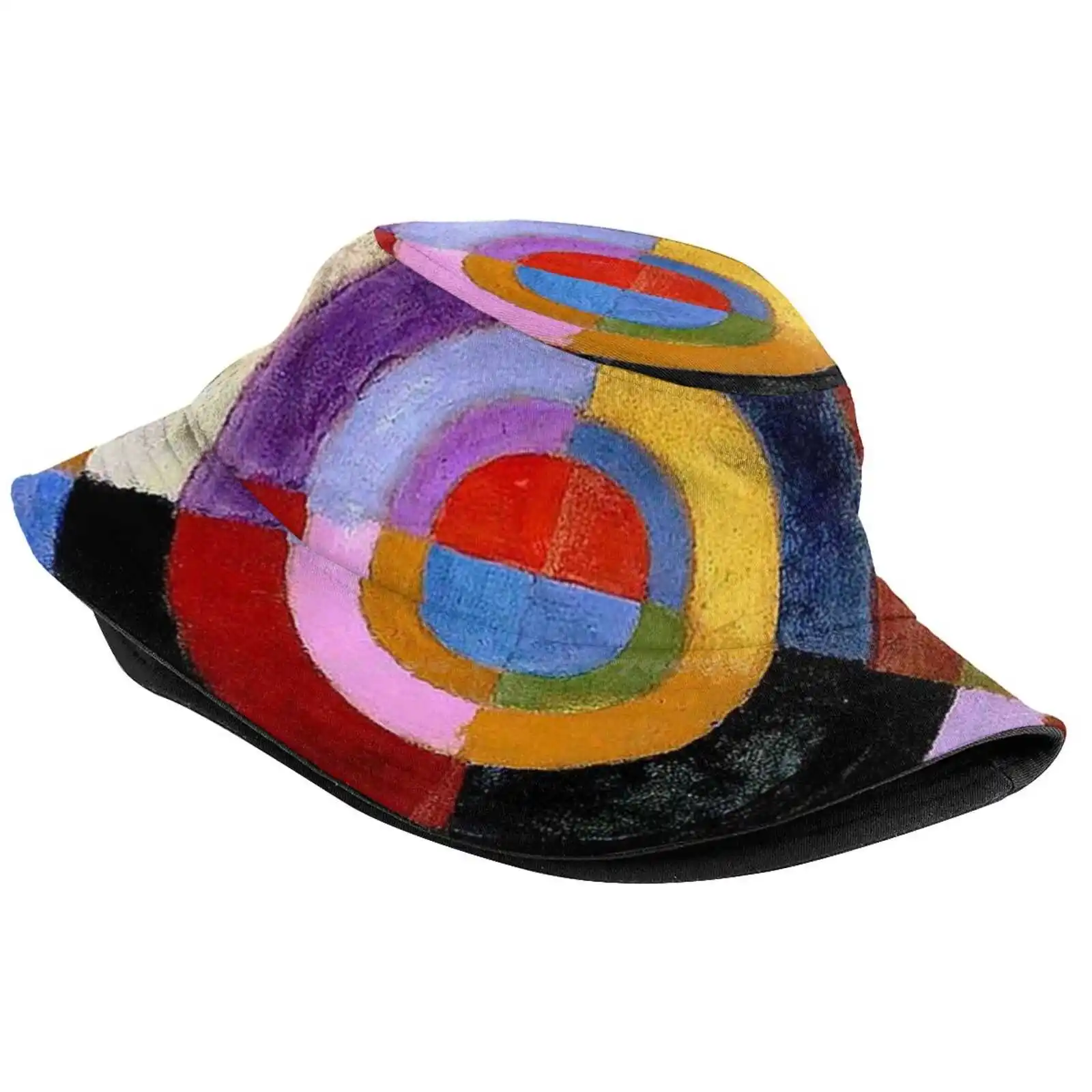 Robert Delaunay - Premier Disque Sun Cap Fisherman Hat Bucket Hats Premier Disque Robert Delaunay Artwork Colorful Art Abstract