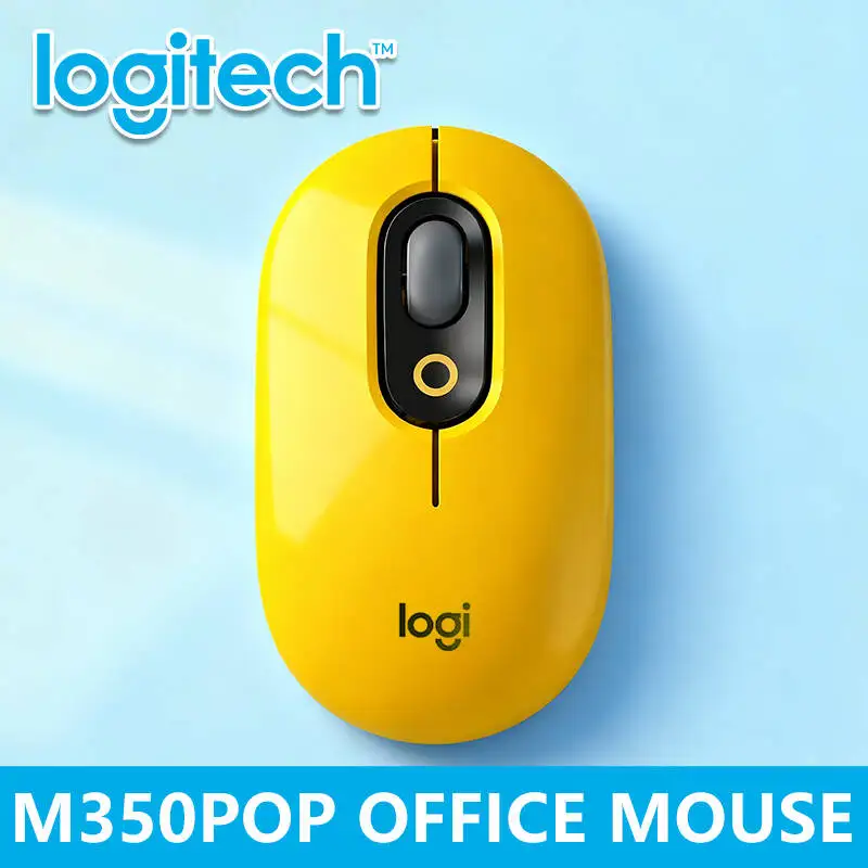 

Logitech Pebble M350 POP Bluetooth Mouse, Silent Click Technology, USB Receiver, 18-Month Battery, Slim Lightweight Home/Office