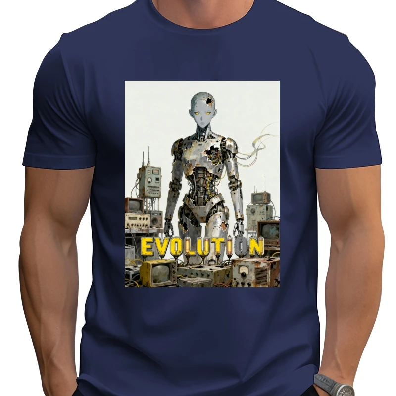 

Fun Hip Hop breastplate unisex T-shirt lightweight everyday style Loose large size Street Cartoon 100% Cotton Top