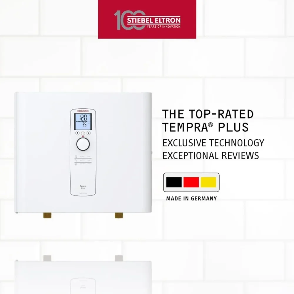 Eltron Tempra 24 plus Tankless Water Heater Electric On-Demand Hot Water Eco-Friendly White 20.2