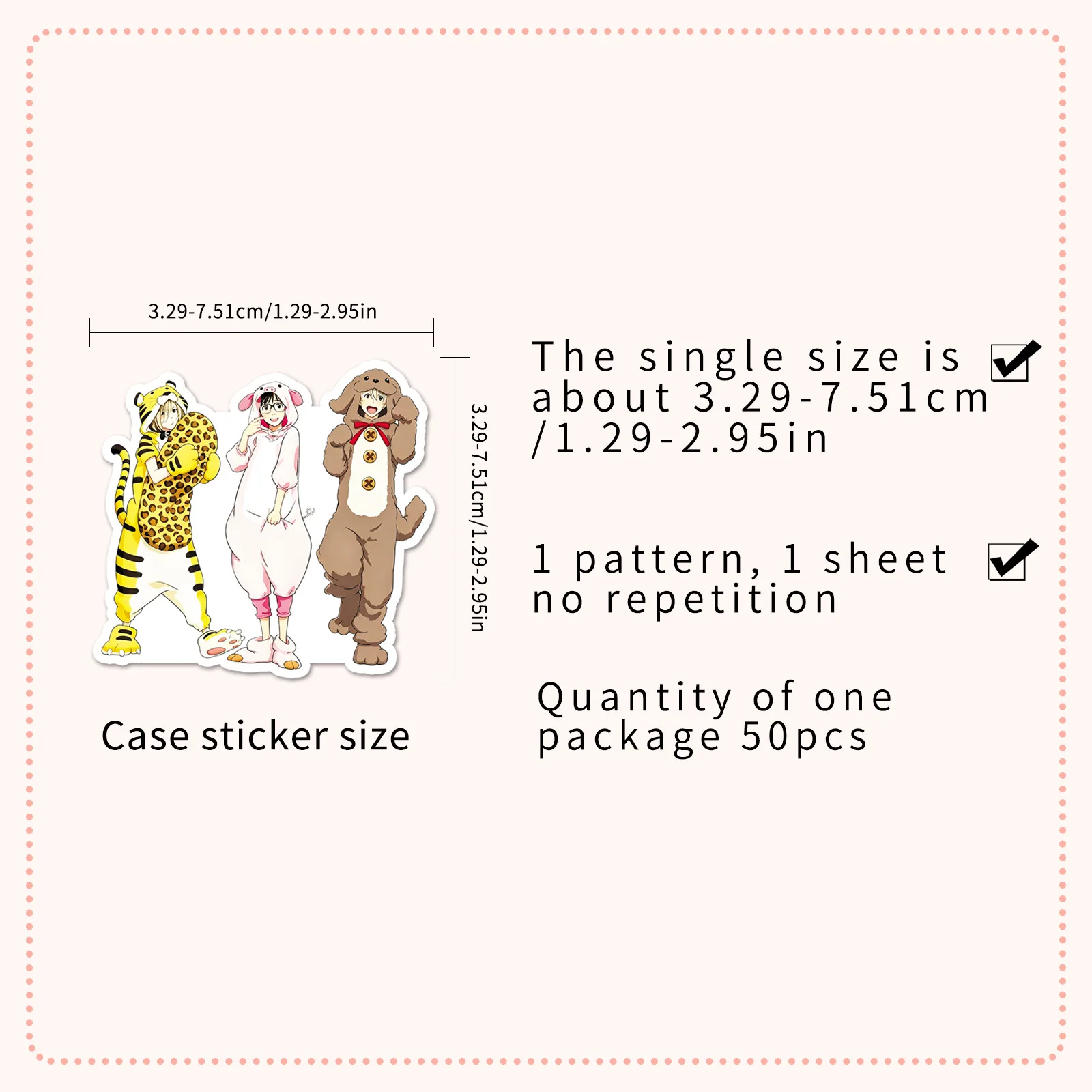 50PCS Yuri on Ice Figure Skating Anime Stickers Cute Character Decals Waterproof for Laptops Water Bottles Scrapbooking view 6
