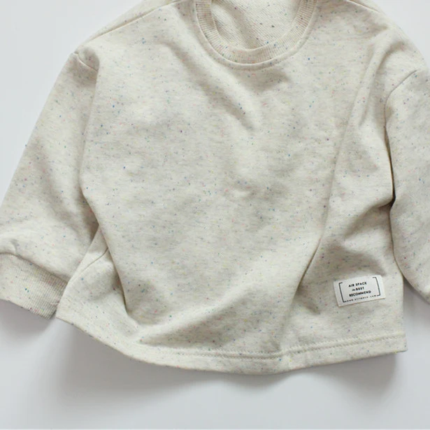 

Детская толстовка с длинным рукавом в весеннем стиле с круглым вырезом