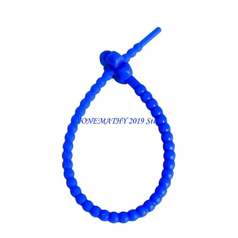 

F42F Candy-Colored Flowers 25cm Silicone Rope DIY Jewelry Key Chain Accessories Dress Tags Rope Data Line Binding Tape