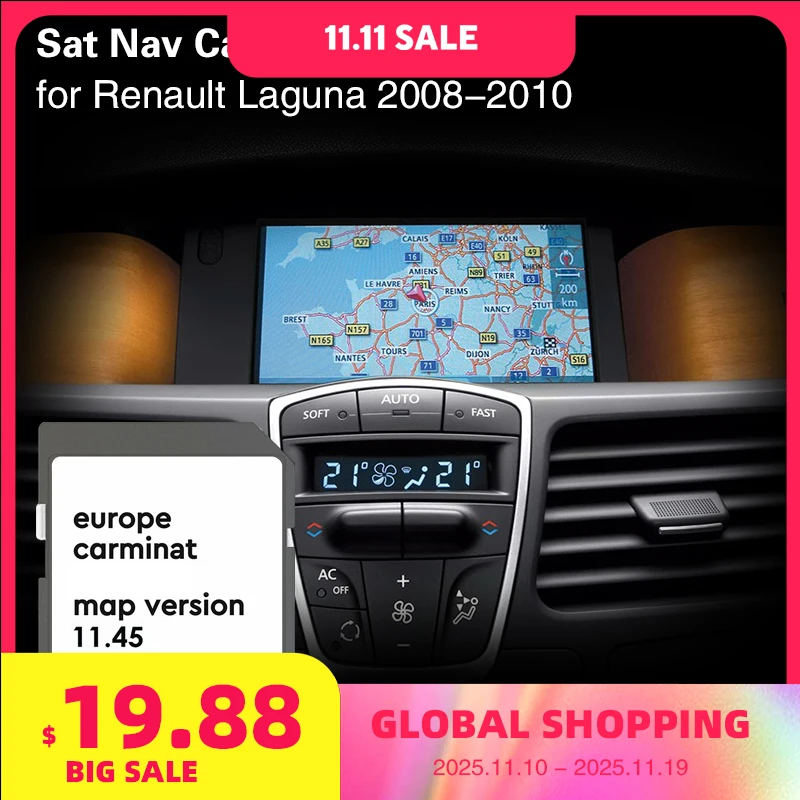 

Carminat 11.45 For Renault Laguna 2008 2010 Car Gps Accessories Naving SD Map Card Cover Portugal Cyprus Serbia