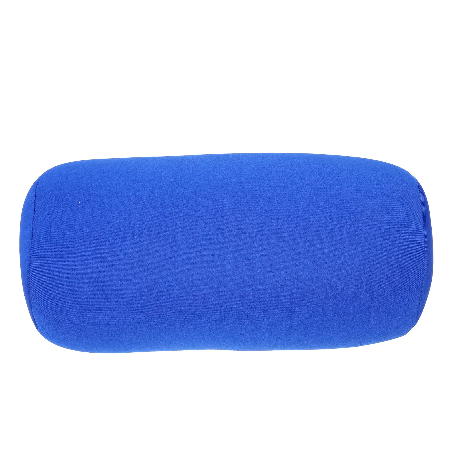 

Solid Color Cylindrical Neck Pillow Premium Material Travel Support Reusable Easy Clean Comfort Warm Breathing Blue Circle