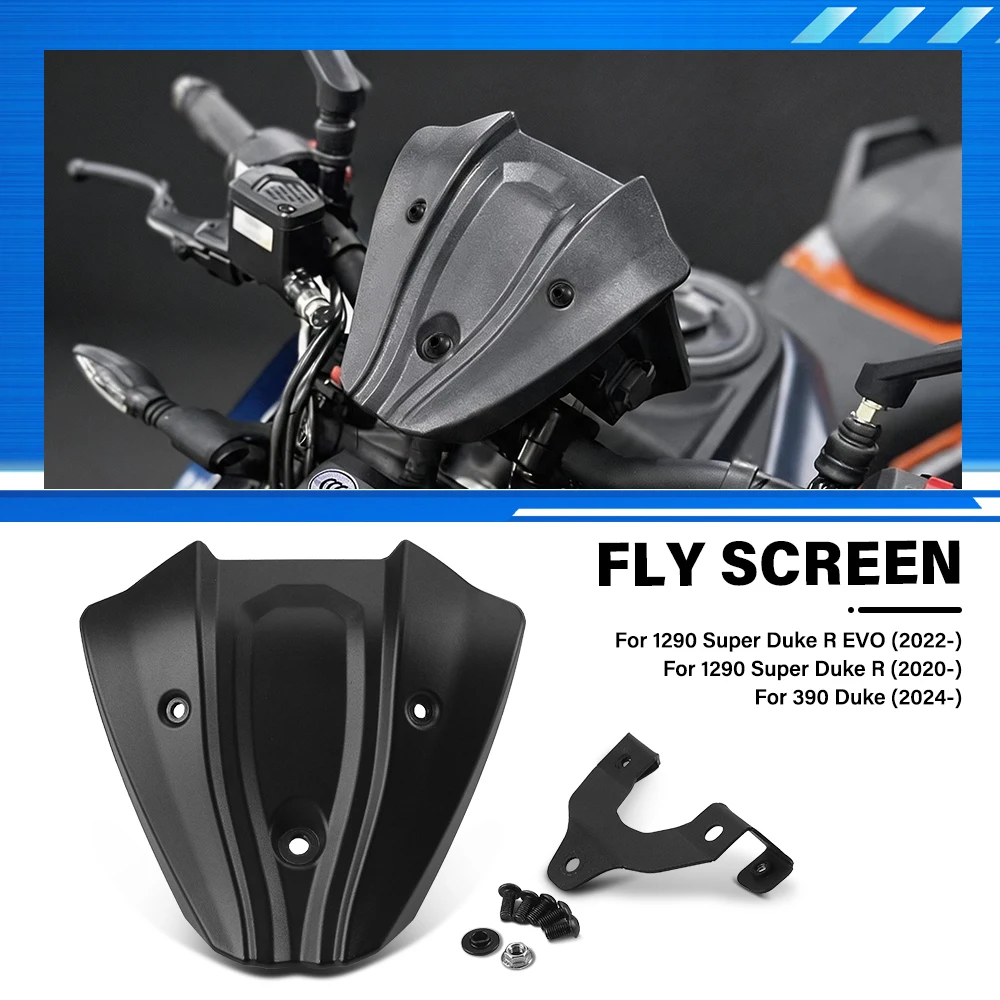 FOR 390 DUKE 2024- 1290 SUPER DUKE R 2020- 1290 SUPER DUKE R EVO 2022-Motorcycle Sport Mini Windshield Windscreen Deflector