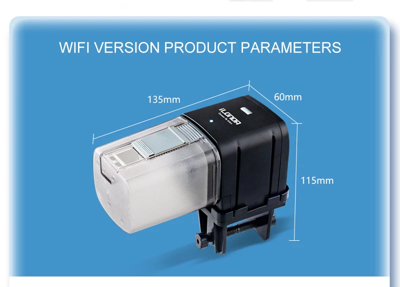 Automatic Aquarium Fish Tank Food Feeder Timing/Wifi Wireless Intelligent Mobile APP Voice Control Remote food dispenser