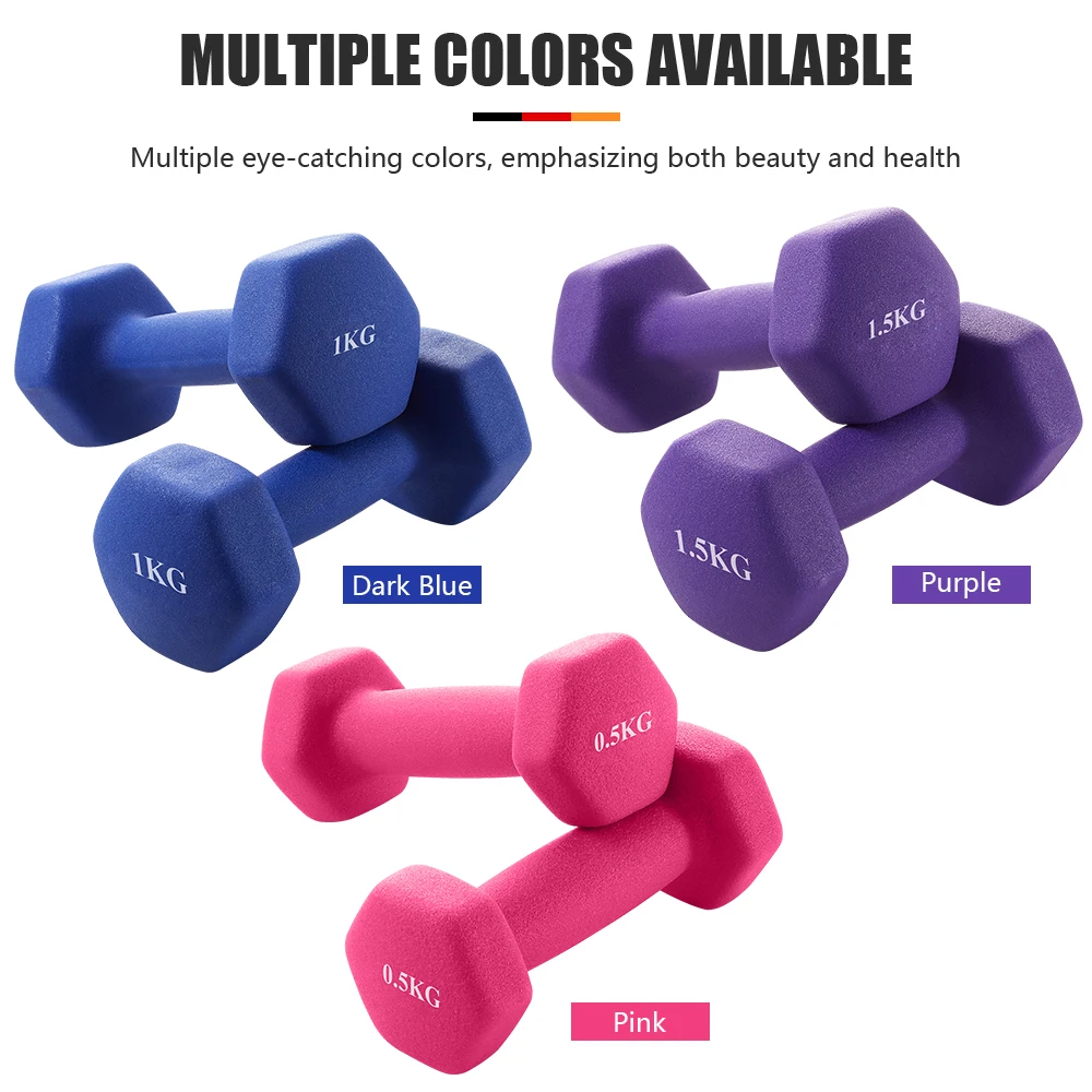 1 Piece 0.5/1/1.5KG Hexagonal Cast Iron Dumbbell Non Slip Ladies Weightlifting Dumbbell Portable Fitness Bodybuildin Equipment