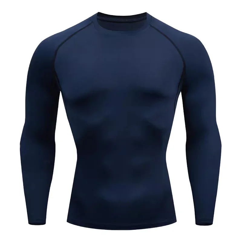 Men\'s Sports Top Quick Dry Compression Sportswear Second Skin Gym Workout Jogging sport Long Sleeve Fitness T-Shirt Men