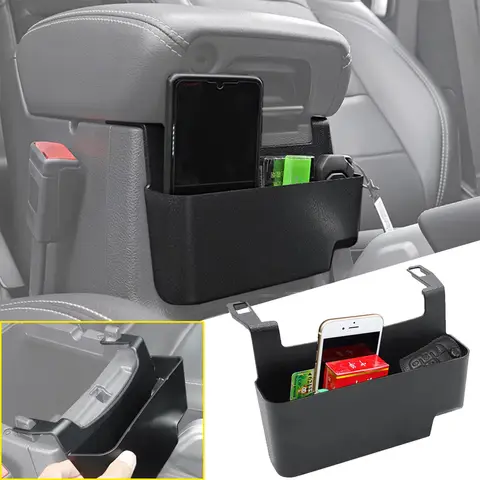 Center Console Armrest Box Storage Tray Front Passenger Handle Organizer for 2024 2025 Jeep Wrangler JL 4XE JT Accessories 8 best sales jeep jl storage - №8