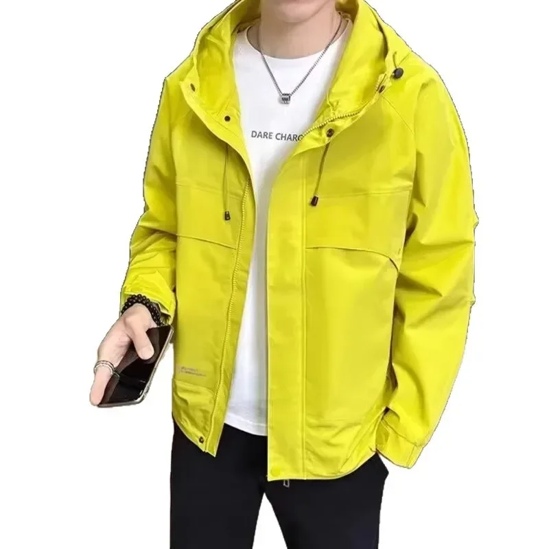 

Spring New Men's Casual Hooded Workwear Jacket Versatile Loose Fit Korean Style Outdoor Active All-Match Coat Male Outerwear