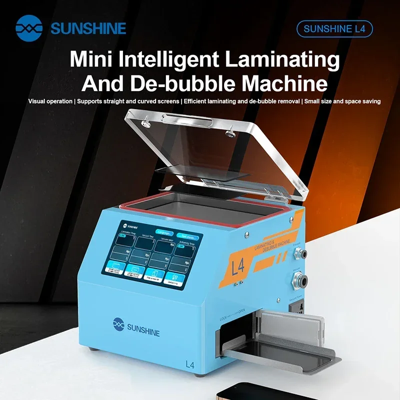 

SUNSHINE L4 Mini Intelligent laminating and De-bubble Machine Supports Straight and Curved Screens Intelligent Operation