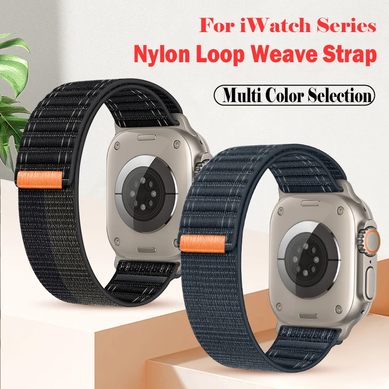 Cinturino in nylon per Apple Watch 46mm 42mm Bracciale intrecciato Cinturino sportivo per Iwatch 11 10 9 8 44/40mm Accessorio per cinturino Ultra49mm