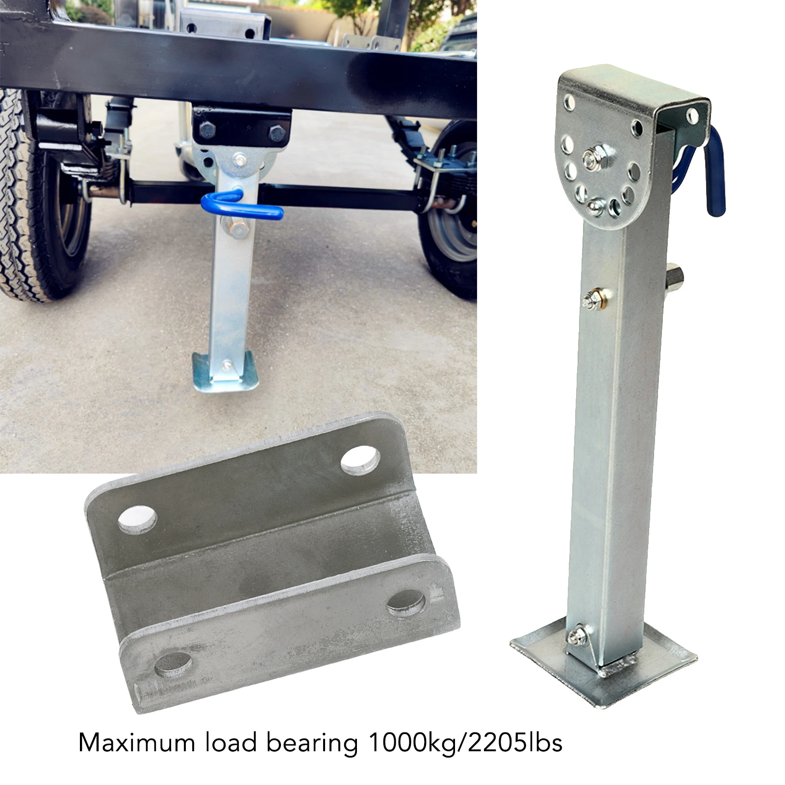 Trailer Lift Jack Trailer Jack Telescoping 460‑680mm 1000kg Load Capacity Galvanized Iron for Caravan Offroad Vehicle Camper
