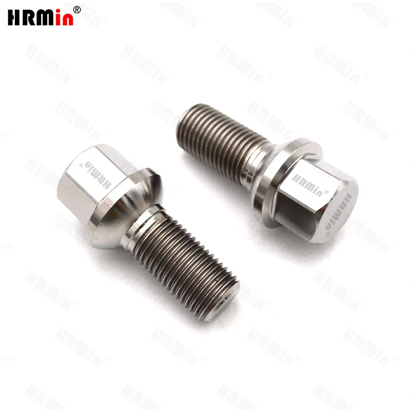 HRMin High quality M14*1.5*28-45mm Gr.5 titanium Ball seat wheel titanium bolt hub bolt For Mercedes-Benz