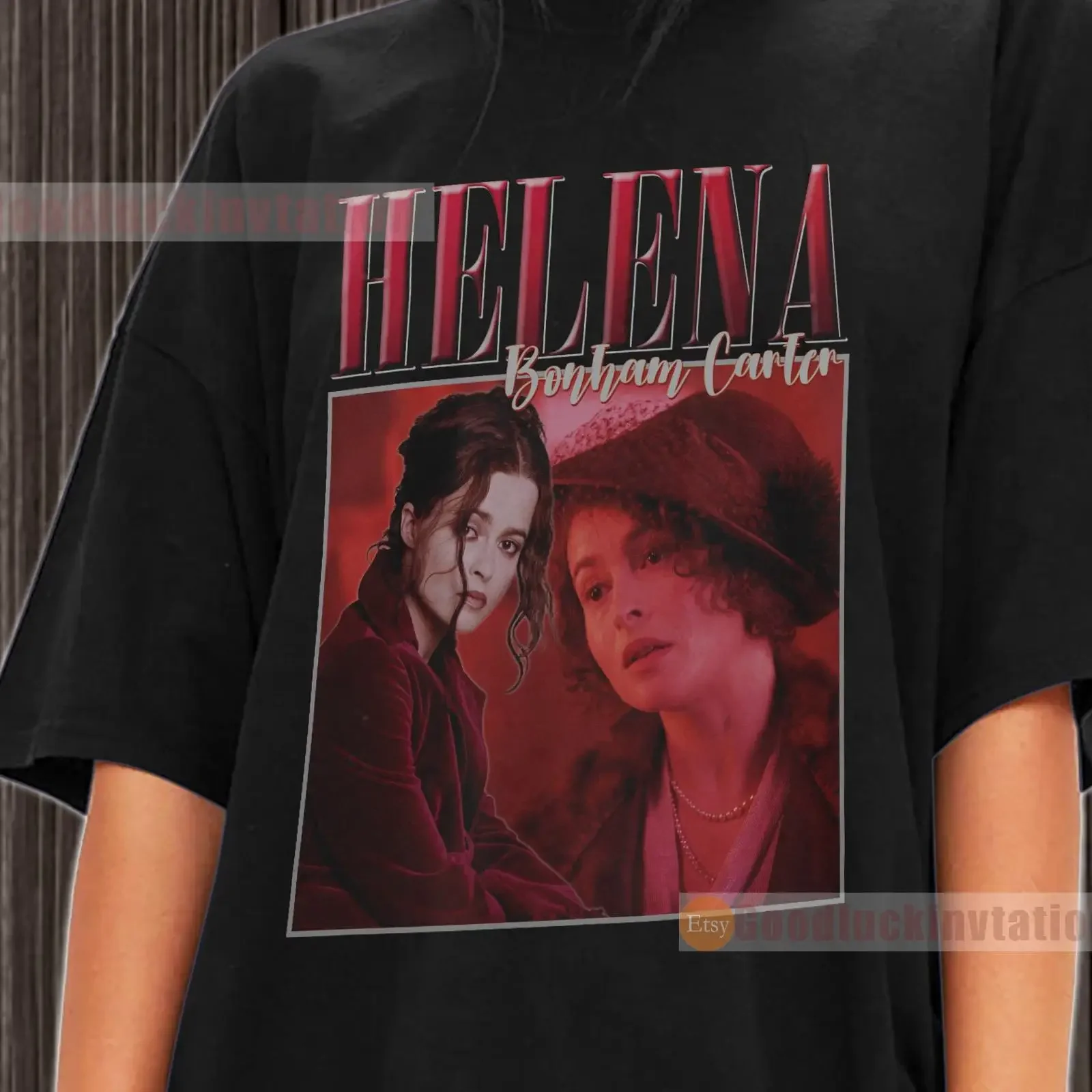 Helena Bonham Carter T Shirt Cotton Vintage 90 amp 39 s Crewneck vintage Washed Soft Comfortable Stretched graphic