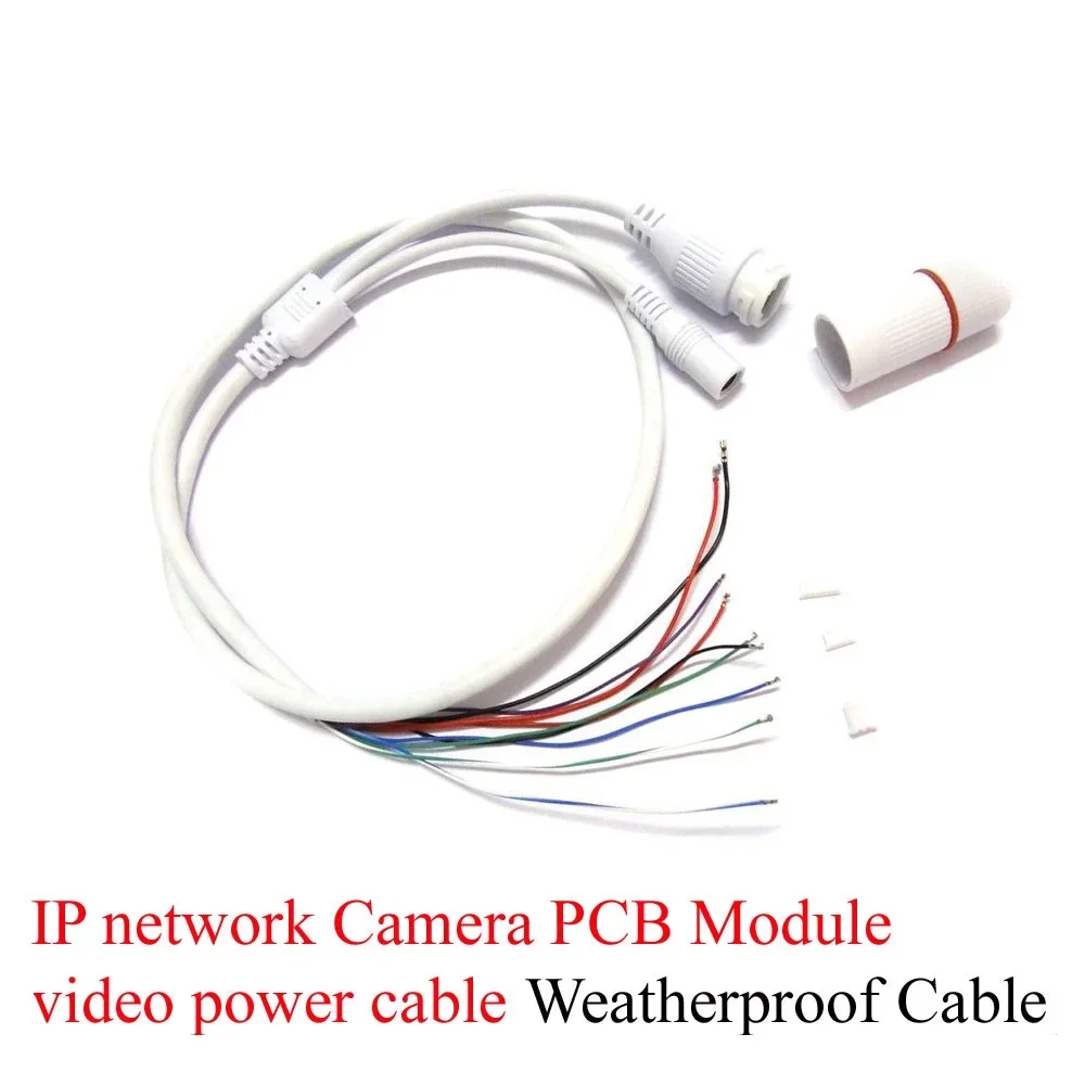 

ESCAM CCTV POE IP network Camera PCB Module video power cable, 65cm long, RJ45 female connectors with Terminlas,waterproof cable