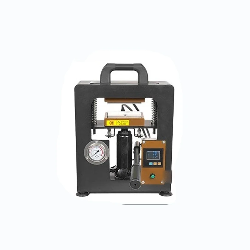 Prensa Hidráulica Manual de Dupla Face com Aquecimento CH2042-1, Controle Digital de Temperatura 600W, Máquina de Estampagem a Quente Auge