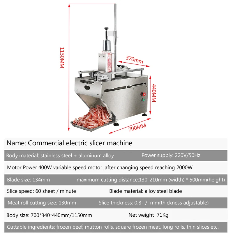 Electric Food Slicer Meat Food Household Desktop Meat Slicer Lamb And Beef Slicer Meat Slicer