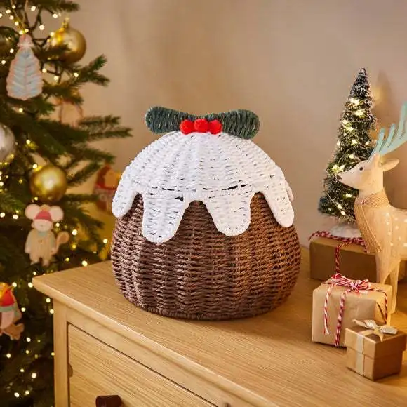 Paper rope woven pudding storage basket Children's toy storagebasket Sydney fruit storagbasket Tabletop sundries baske
