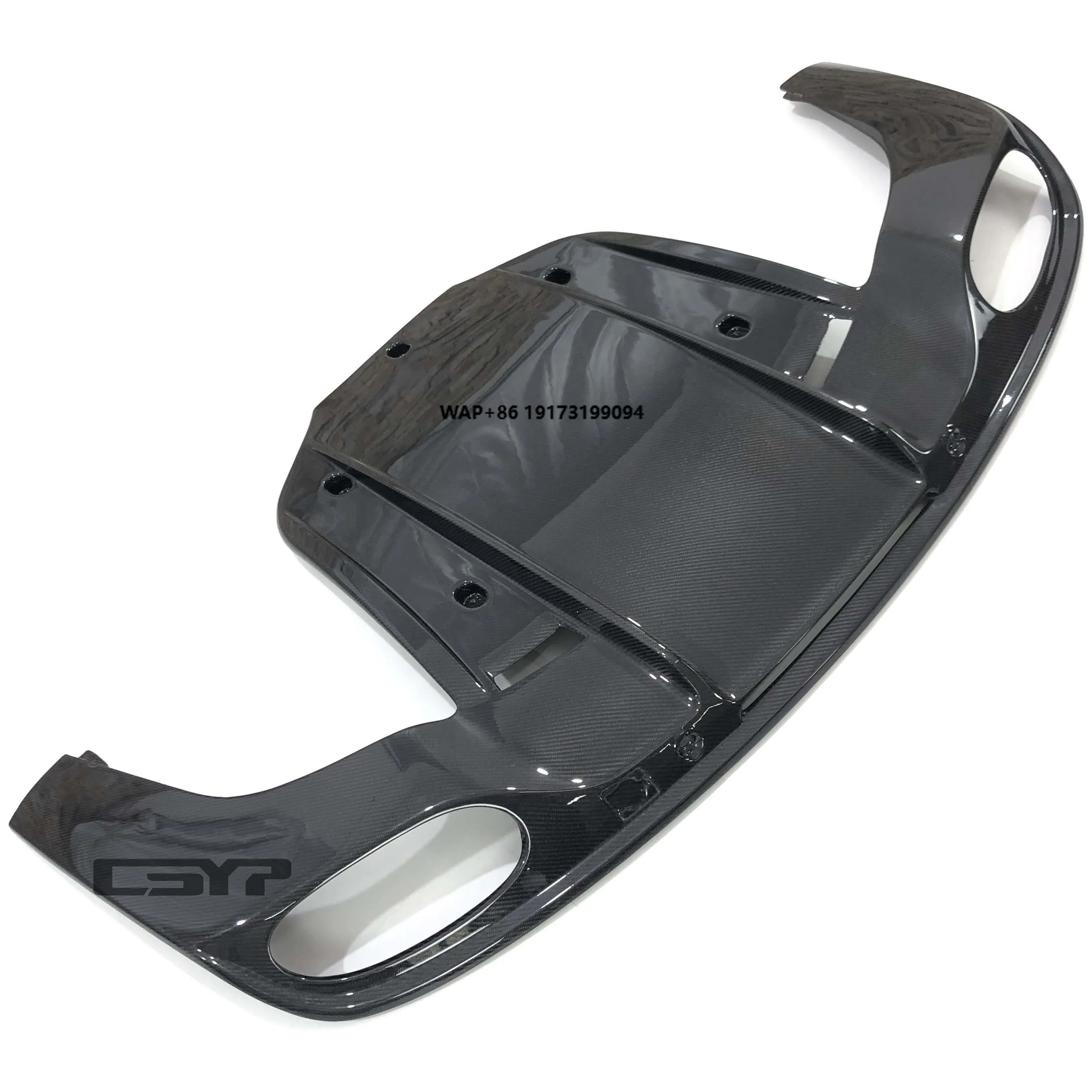 

New CSYP Carbon Fiber Rear Diffuser for 2012-2015 for GT/GTC Continental V8s Style Rear Bumper Carbon Black