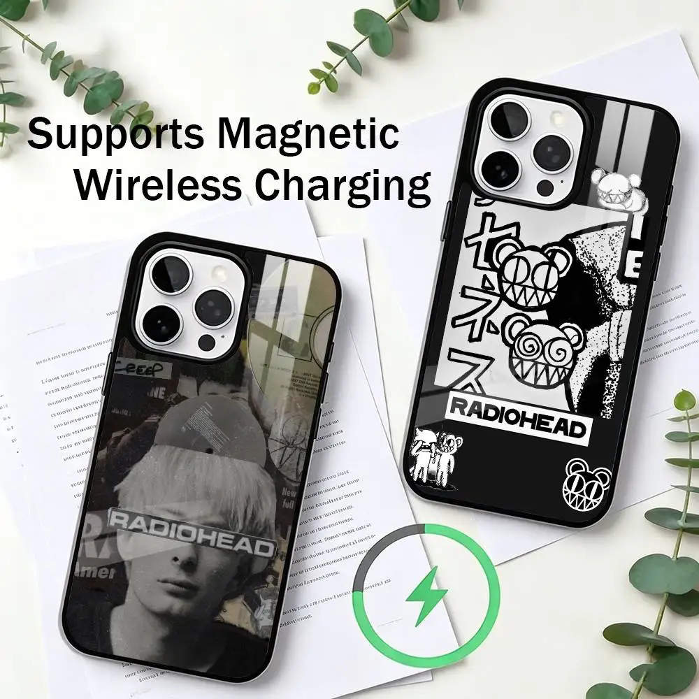 

Radiohead In Rainbow Rock Band Phone Case For iPhone17,16,15,14,13,12,11 Plus,Pro Compatible with magnetic wireless charging