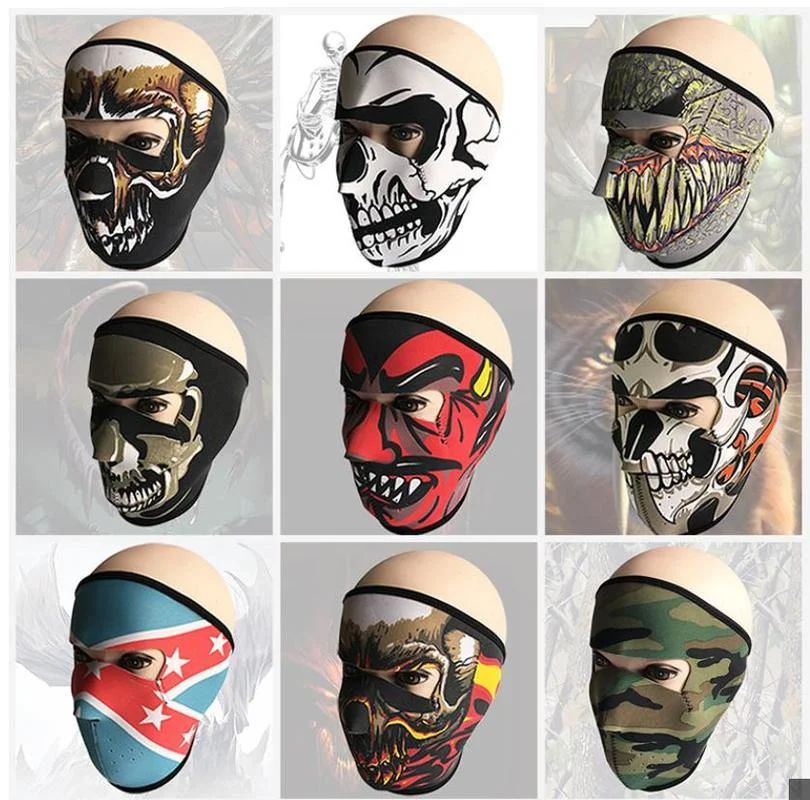 

Outdoor Camping Cycling Skull Half Face Protective Mask Special Forces Face Mask Windproof Ski Face Protection To Keep Warm