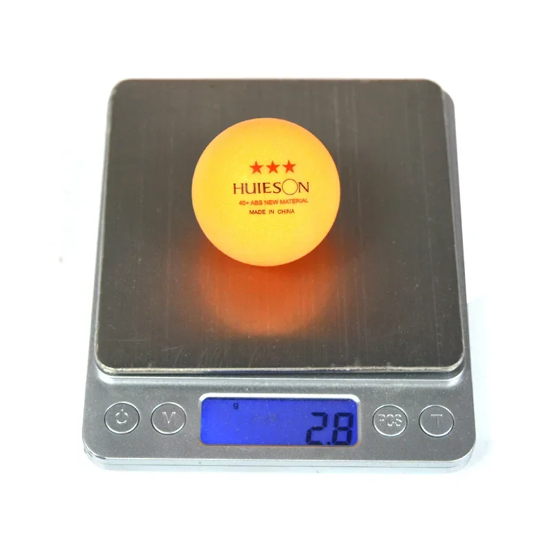 HuIESON 3Stars Table Tennis Balls 40+ ABS New Material 50/100Pcs/Bag White/Yellow PingPong Balls With High Elasticity Durability