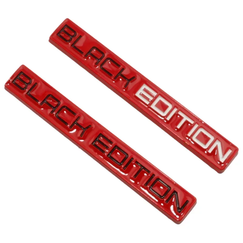 3D Metal BLACK EDITION Rear Trunk Fender Badge Emblem Decals Sticker For Toyota Honda Nissan Lexus Volvo Cadillac BMW Audi view 4