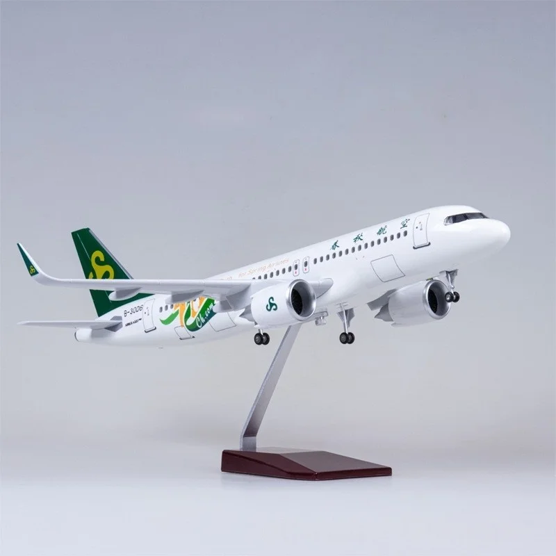47 CM schaal vliegtuigen A320 met Spring Airways gegoten Hars vliegtuig speelgoed Collectie Speelgoed en Hobby Display Decoratie Geschenken