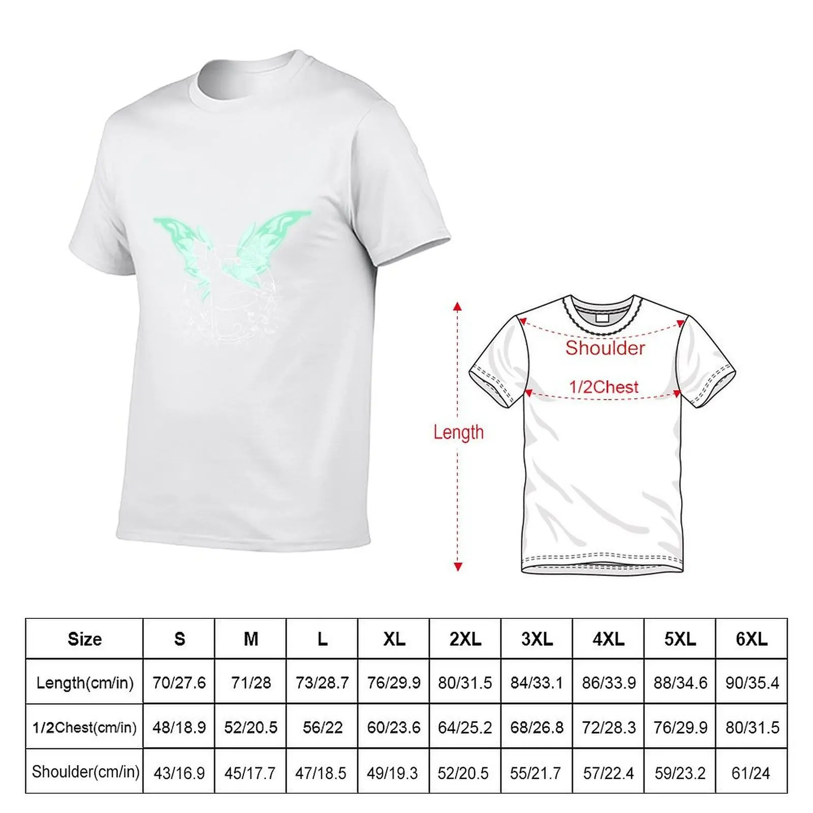 Sucrose Constellation Design White T-Shirt Large Size Loose Casual Tee