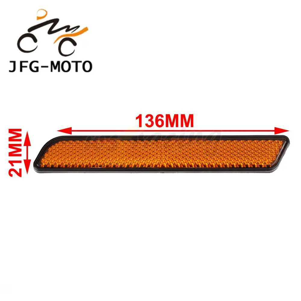 Reflector de horquilla delantera de plástico para motocicleta, deslizador de patas inferiores, advertencia de seguridad para Harley, deslizadores de