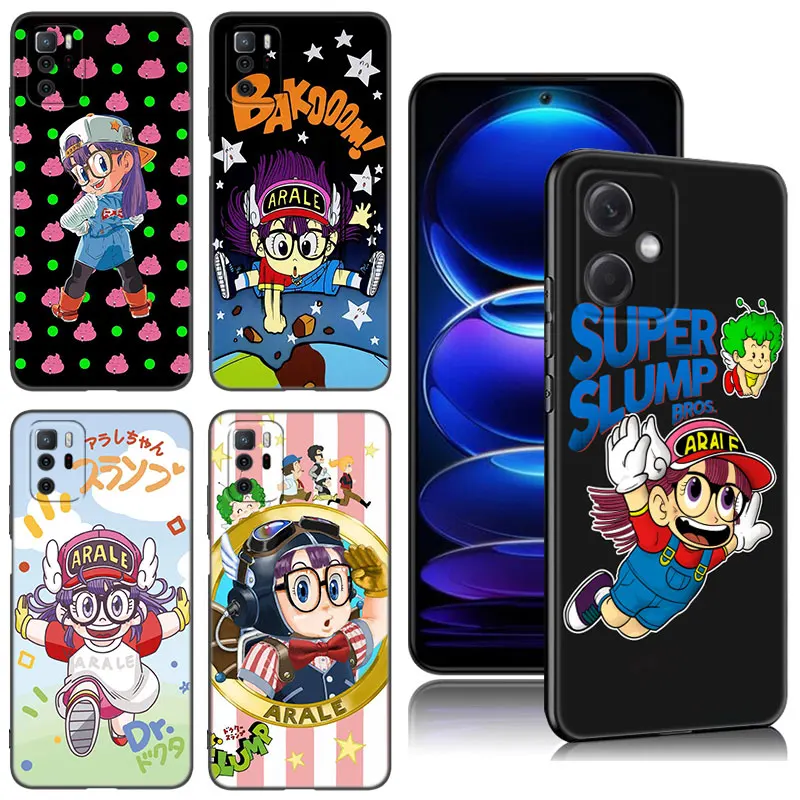 Anime Dr Slump Arale Black Silicone Phone Case For Xiaomi Redmi Note 10 11 11S 12 13 4G 8 9 11T Pro 5G Plus 8T 9S 10S 12S