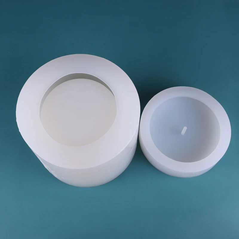 Cement Candle Cup Silicone Mold with lid mold Simple Geometric incense candle jar Concrete Storage box Jar silicone molds