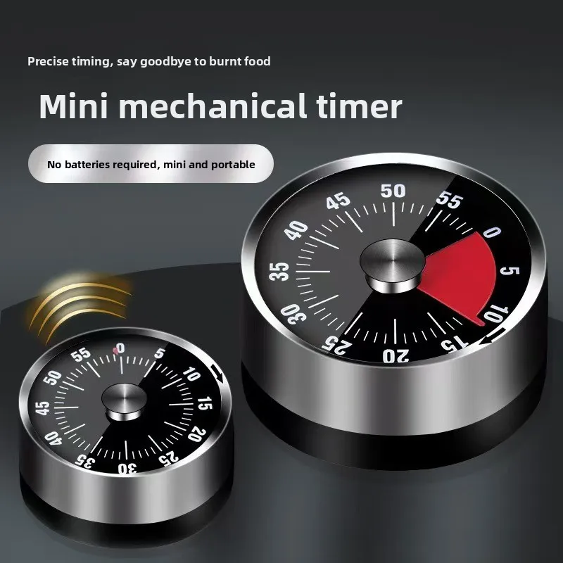 Stainless Steel Timer, Kitchen Steaming Timer, Household and Commercial Baking Countdown Reminder, Magnetic Timer Easy to use