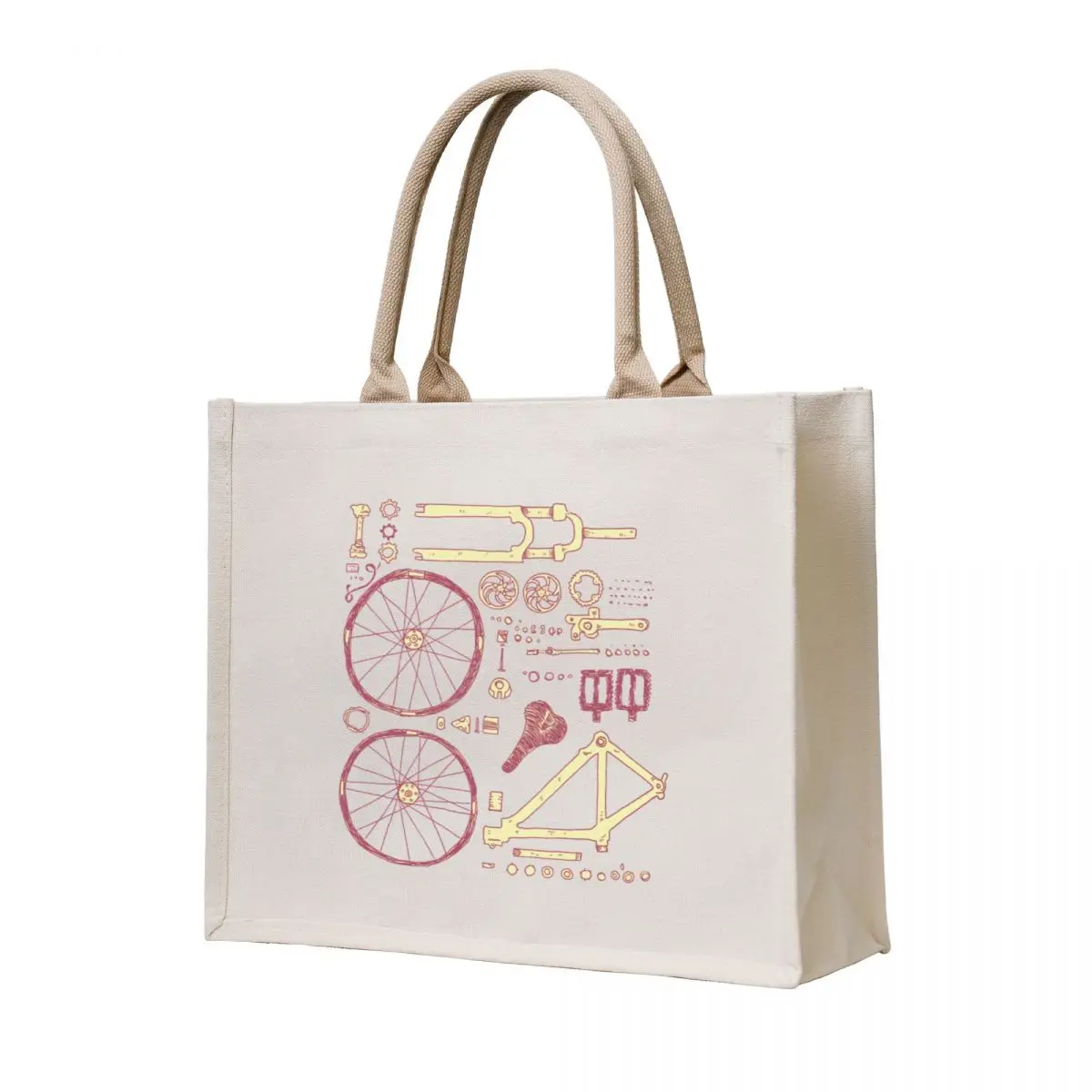 

Bicycle Parts Tote Bag canvas tote bags for women Eco bag Shopper bag