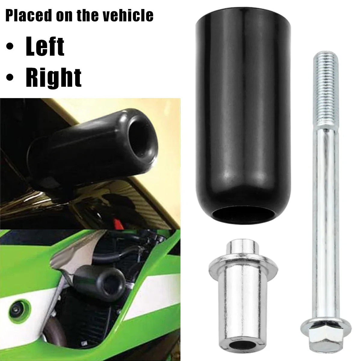 Universal Motorcycle Frame Sliders Crash Protector, Anti-Fall Engine Guard Anti-drop Protection Pads 2Pcs Durable Guard Pads